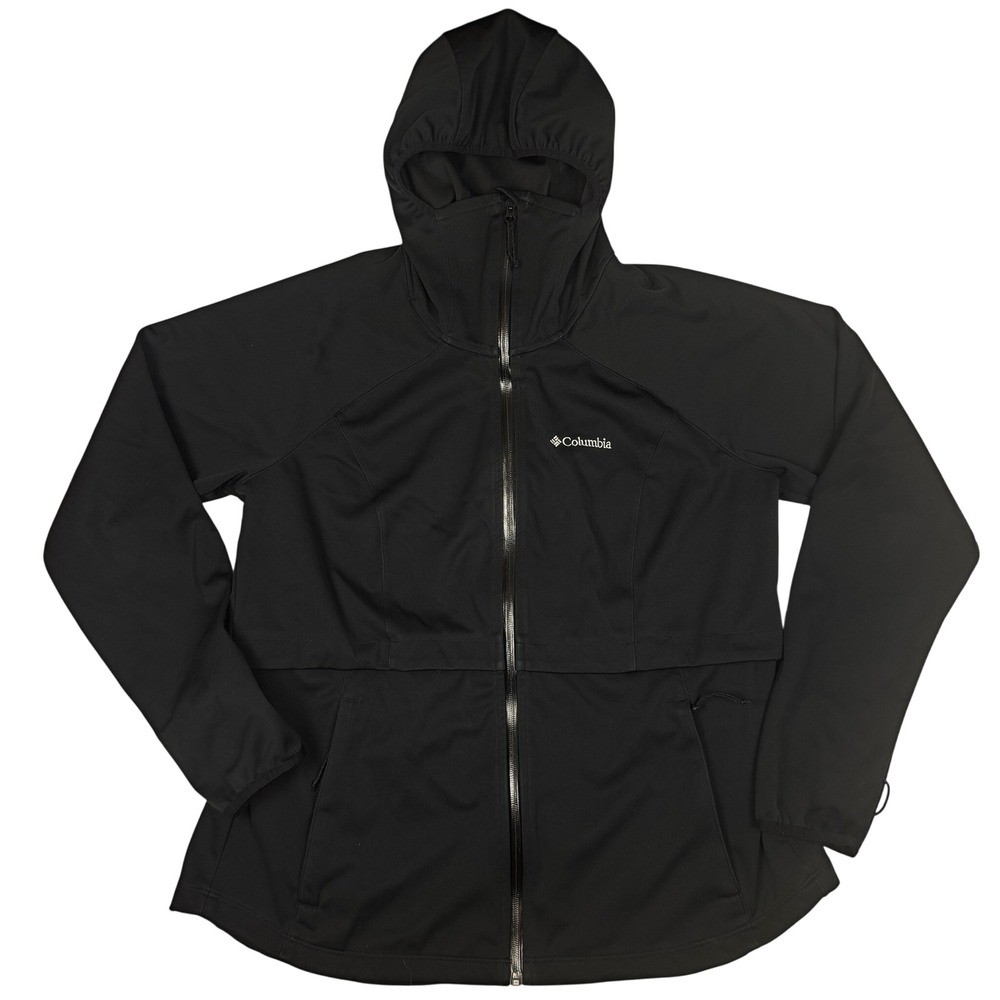 Columbia Omni-Heat Infinity Softshell Hooded Jacket Black Gold XL Women